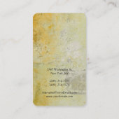 Carte De Visite Conception verticale de mur en mortier jaune clair (Dos)
