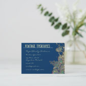 Carte De Visite Conception vintage Peacock Paisleys (Debout devant)