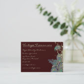 Carte De Visite Conception vintage Peacock Paisleys (Debout devant)