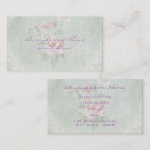 Carte De Visite Conception Vintage Rose (Devant / Derrière)