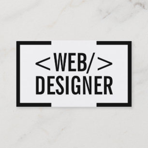 Carte De Visite Conception Web Gras Gras Bordure Noire Élégant