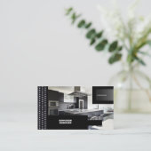 Carte De Visite Conceptions de CUISINE Métal Noir (Debout devant)