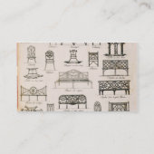 Carte De Visite Conceptions pour des sièges de jardin, 'd'un (Dos)