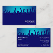 Carte De Visite Concert - Dk Blue & Cyan (Devant / Derrière)