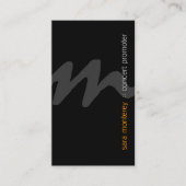 Carte De Visite Concert Promoter Entertainment BoldScript Monogram (Devant)