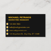 Carte De Visite Concessionnaire automobile de vente classique (Dos)