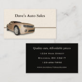 Carte De Visite Concessionnaire automobile d'occasion (Devant / Derrière)