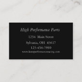 Carte De Visite Concessionnaire automobile d'occasion (Dos)