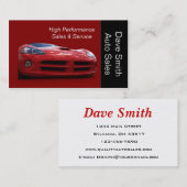Carte De Visite Concessionnaire automobile haute performance (Devant / Derrière)