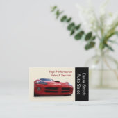Carte De Visite Concessionnaire automobile haute performance (Debout devant)