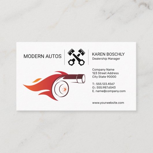 Carte De Visite Concessionnaire automobile | Maintenance automatiq (Devant)