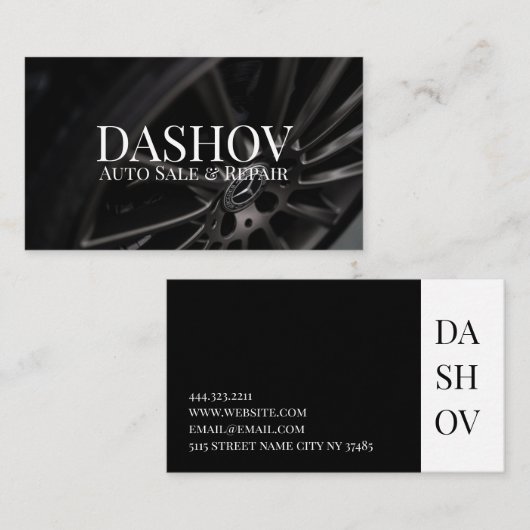 Carte De Visite Concessionnaire automobile moderne Auto Vente Répa (Devant / Derrière)