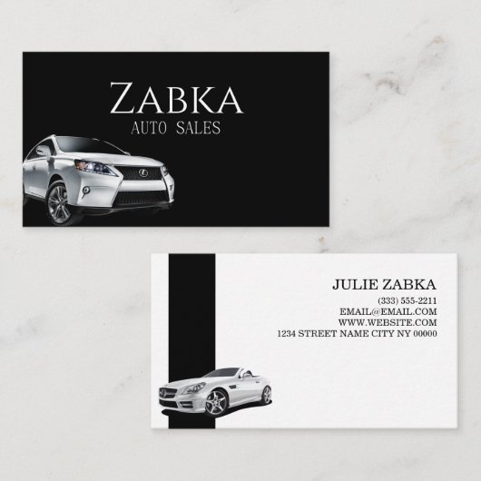 Carte De Visite Concessionnaire de vente automobile (Devant / Derrière)