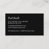 Carte De Visite Concessionnaire de voitures d'occasion Classy (Dos)