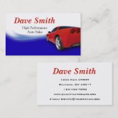 Carte De Visite Concessionnaire et service automobile (Devant / Derrière)