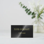 Carte De Visite Concevez métallique noir (Debout devant)