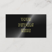 Carte De Visite Concevez métallique noir (Dos)