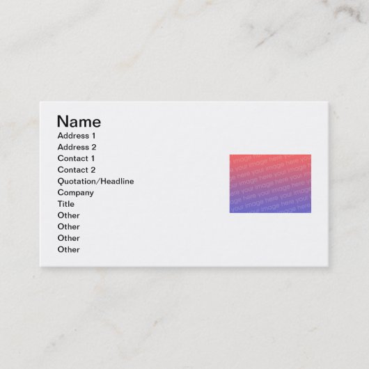 Carte De Visite Concevez votre propre (Devant)
