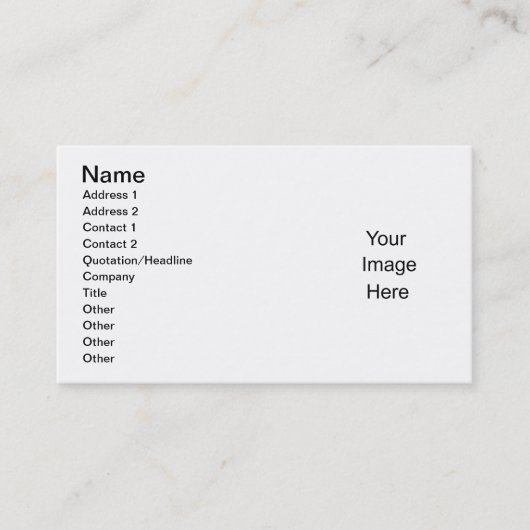 Carte De Visite Concevez votre propre Businesscard (Devant)