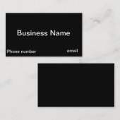 Carte De Visite Concevez votre propre Businesscards noir (Devant / Derrière)