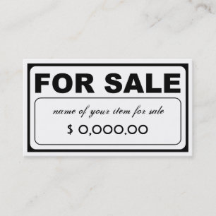 Carte De Visite concevoir votre propre panneau FOR SALE (avec code