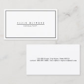 Carte De Visite concevoir votre propre professionnel blanc et simp (Devant / Derrière)