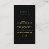 Carte De Visite Concierge de Luxe Noir Or (Dos)