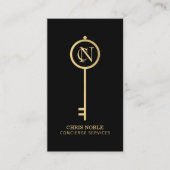 Carte De Visite Concierge de Luxe Noir Or (Devant)