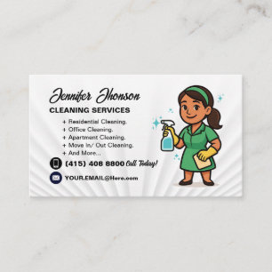 Carte De Visite Concierge de maison Service de nettoyage