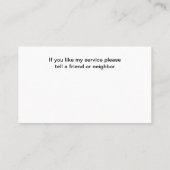 Carte De Visite Concierge De Voyage Et Promotionnels (Dos)