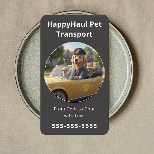 Carte De Visite Concierge de voyage pour animaux de compagnie prof