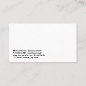 Carte De Visite Concierge nettoyant le sol | Nettoyeurs (Dos)