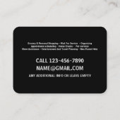 Carte De Visite Concierge personnel (Dos)