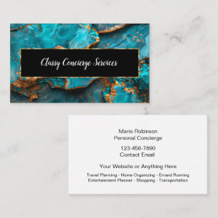 Carte De Visite Concierge Personnel Chic et Assistant