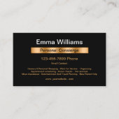 Carte De Visite Concierge personnel classique (Devant)