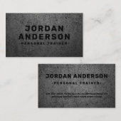 Carte De Visite Concile industriel foncé audacieux masculin (Devant / Derrière)