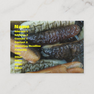 Carte De Visite Concombre de mer ... Nourriture du marché du Yaowa