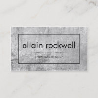 Carte de visite concret gris minimal