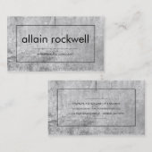 Carte de visite concret gris minimal (Devant / Derrière)