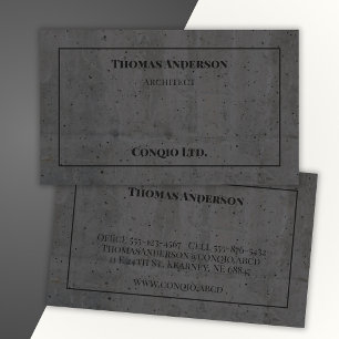 Carte De Visite Concret moderne noir et gris