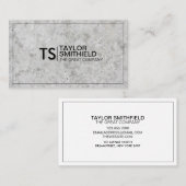 Carte De Visite Concret moderne professionnel (Devant / Derrière)