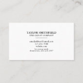 Carte De Visite Concret professionnel vintage traditionnel Simple (Dos)