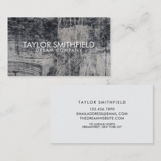 Carte De Visite Concret Rustique (Devant / Derrière)