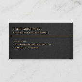 Carte De Visite Concrete Contractor Hard Hat Professional (Dos)