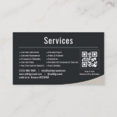 Carte De Visite Concrete Contractor QR Code Professional (Dos)