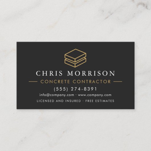 Carte De Visite Concrete Contractor Services (Devant)