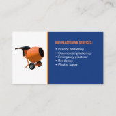 Carte De Visite Concrete & Plastering Contractor Business Card  (Dos)