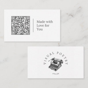 Carte De Visite Conçu avec Amour pour Vous Logo de code QR perso