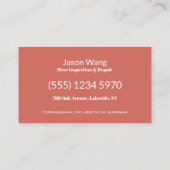 Carte De Visite Conditionnement de l'air QR du code d'analyse (Dos)