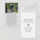 Carte De Visite Condoléances du coeur dans les oranges pourpres (Devant / Derrière)